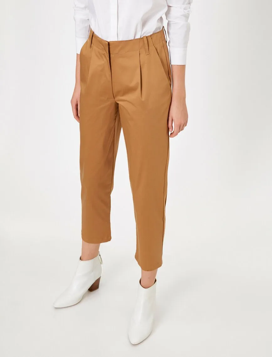 16316 Tobacco Pocket Detail Trousers