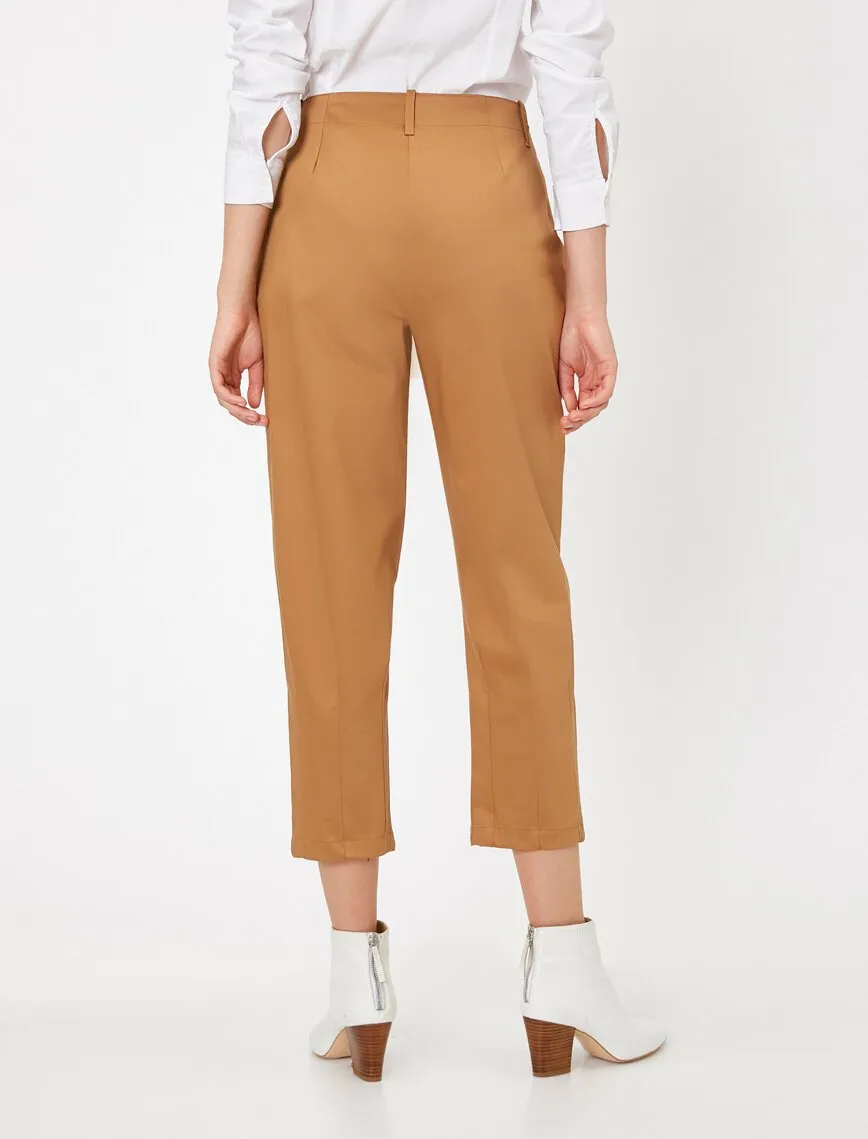 16316 Tobacco Pocket Detail Trousers