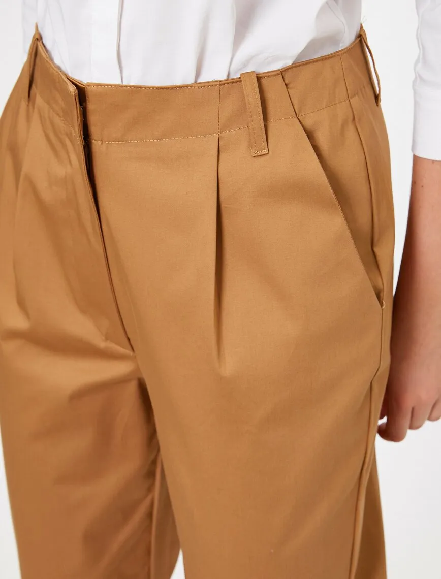 16316 Tobacco Pocket Detail Trousers