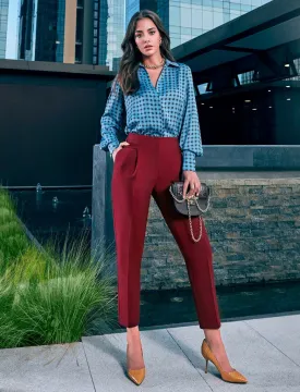 16318 Wine Pocket Detail Trousers
