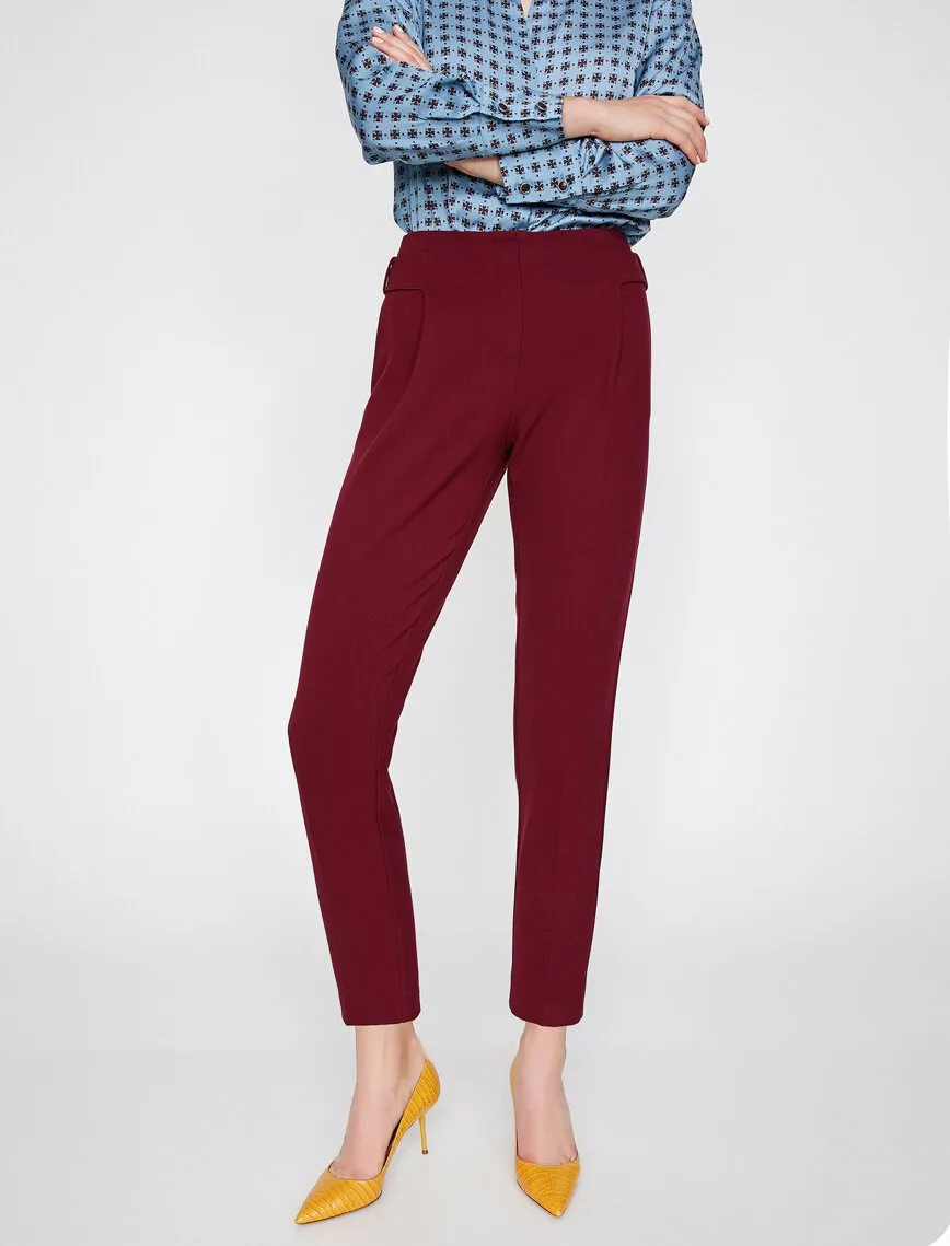 16318 Wine Pocket Detail Trousers
