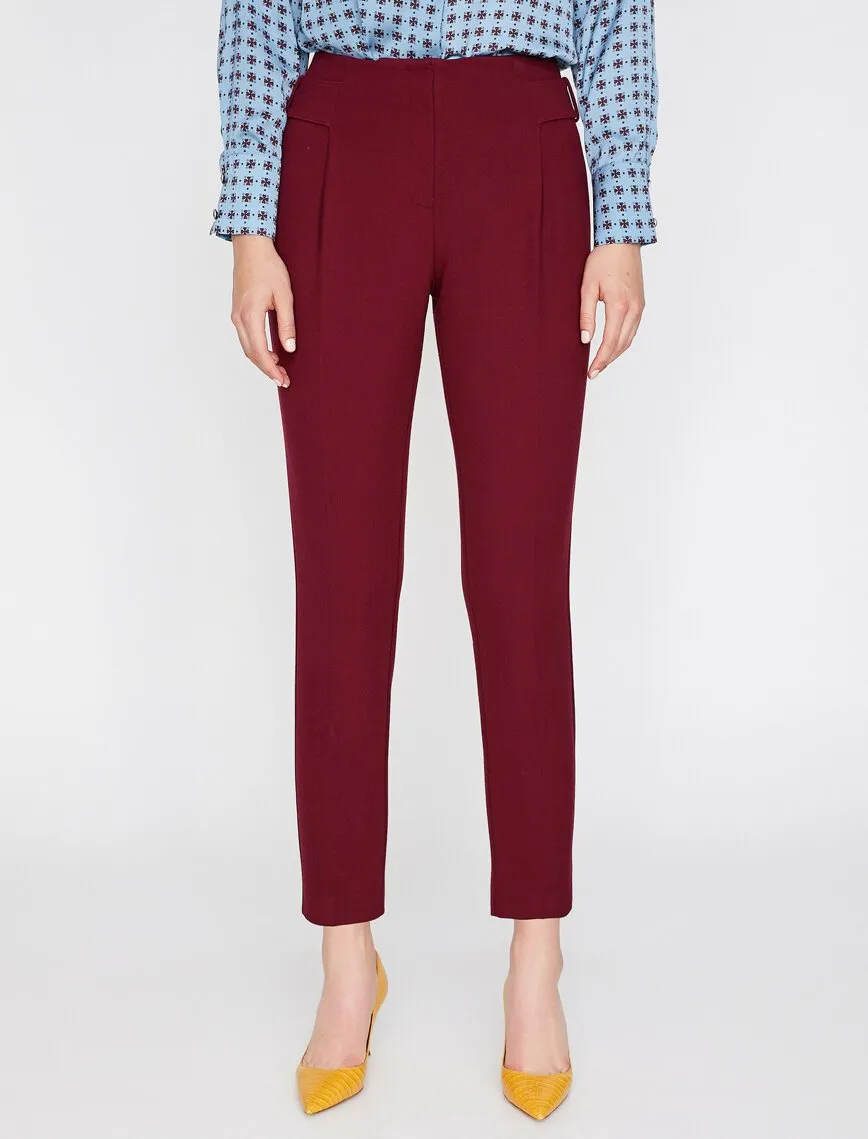 16318 Wine Pocket Detail Trousers