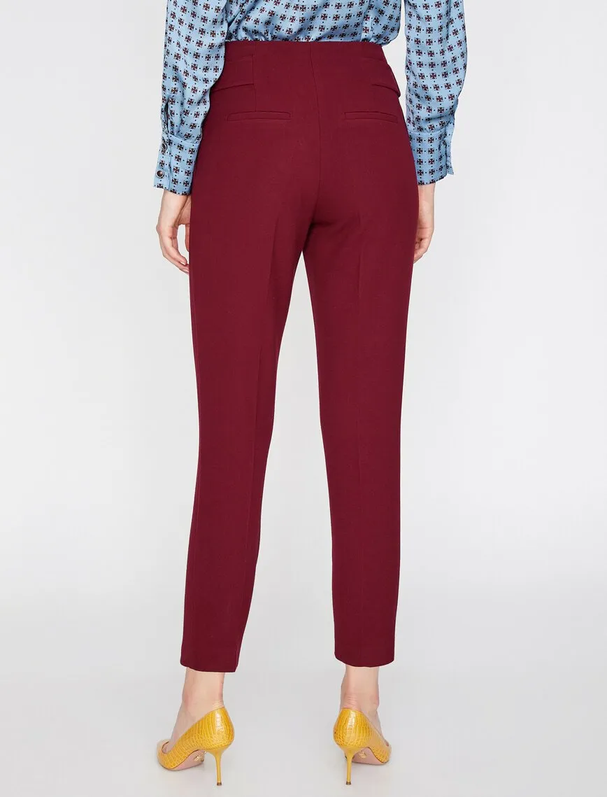 16318 Wine Pocket Detail Trousers