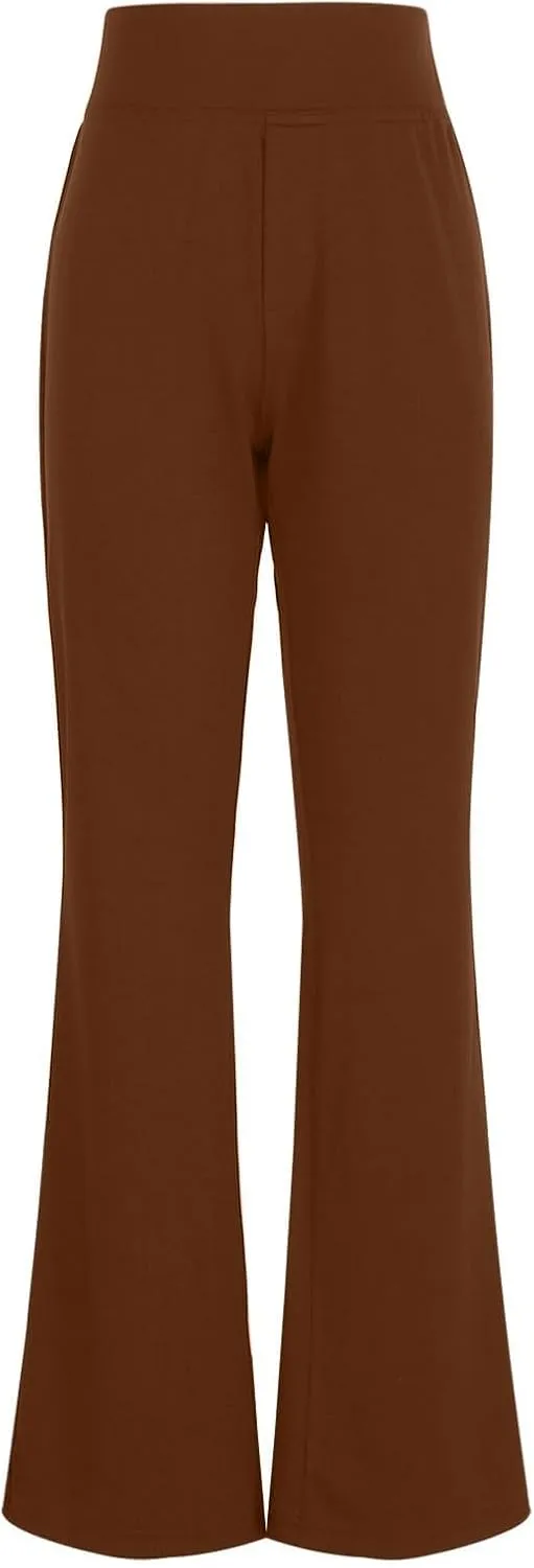 Bootcut Dress Pants Women Tummy Control High Waisted Work Trousers Business Casual Comfy Stretchy Flared Yoga Pants