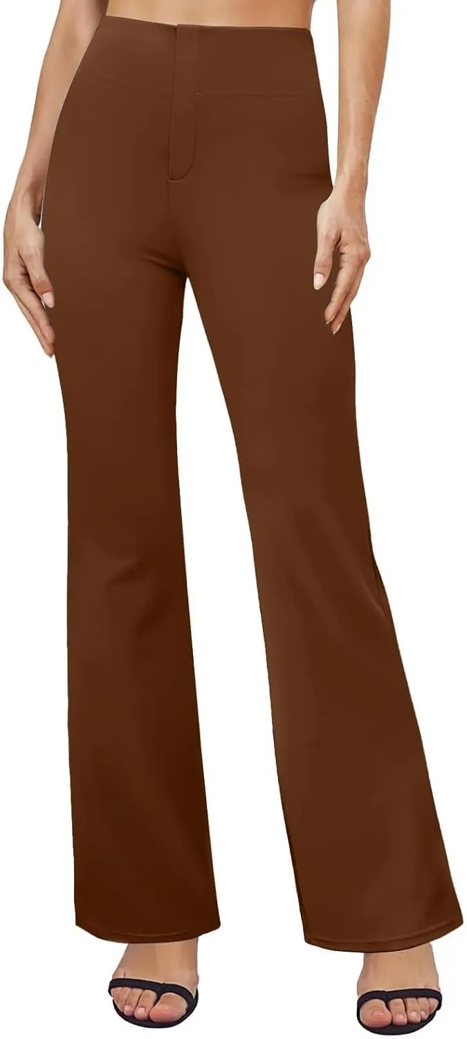 Bootcut Dress Pants Women Tummy Control High Waisted Work Trousers Business Casual Comfy Stretchy Flared Yoga Pants
