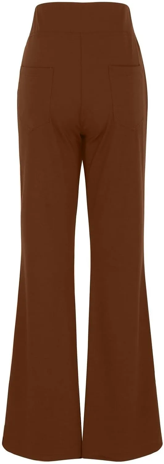 Bootcut Dress Pants Women Tummy Control High Waisted Work Trousers Business Casual Comfy Stretchy Flared Yoga Pants