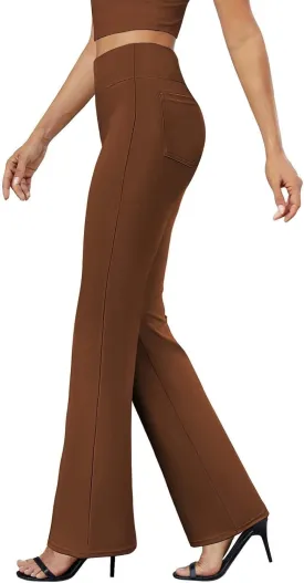 Bootcut Dress Pants Women Tummy Control High Waisted Work Trousers Business Casual Comfy Stretchy Flared Yoga Pants