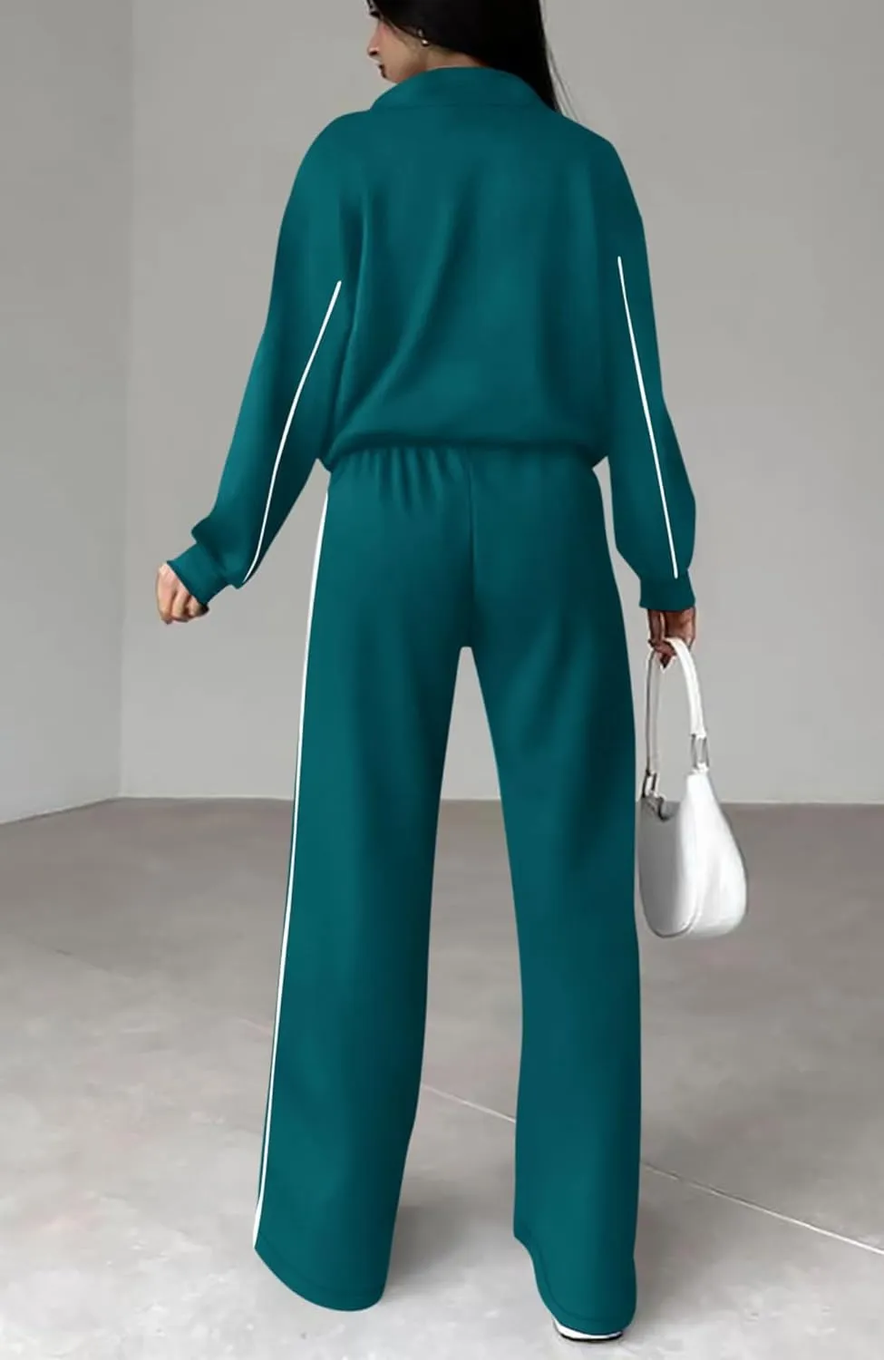 BTFBM Women's Two Piece Tracksuit Fall 2025 Long Sleeve Zip Up Sweatshirt Long Pants Outfits Jogger Sweatsuit Sets