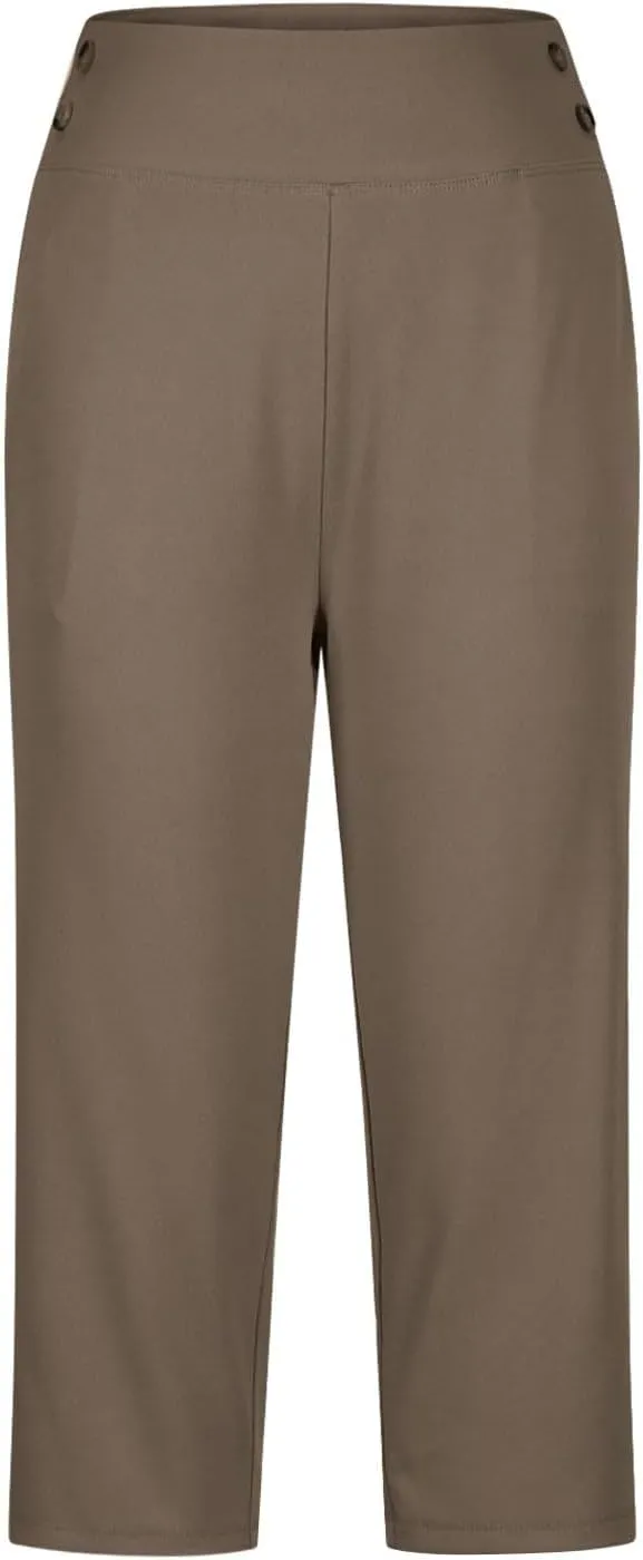 Capri Pants for Women High Waist Stretch Dressy Casual Summer Cropped Pants Plus Size Palazzo Capris Golf Yoga Pants