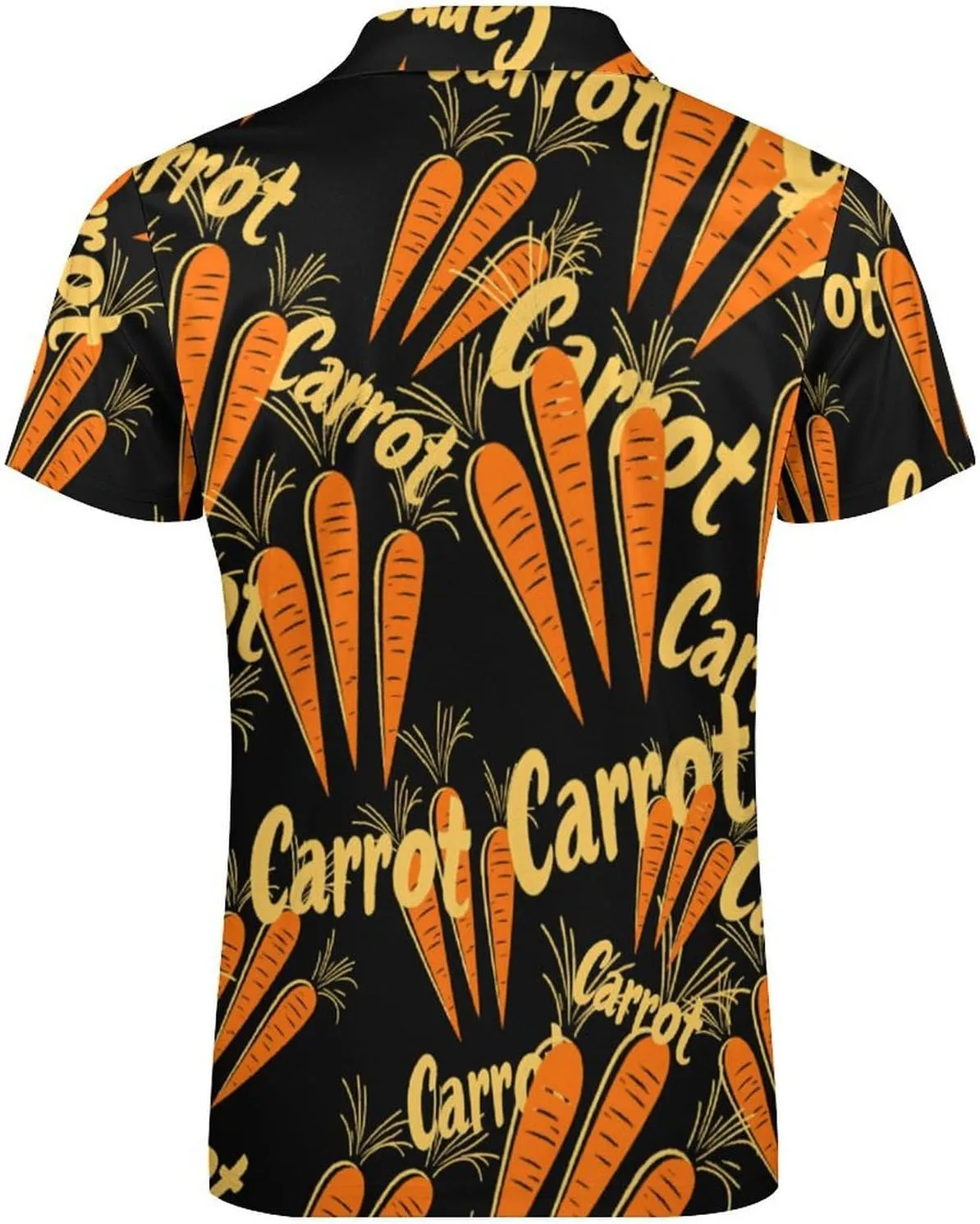 Carrot Trendy Polo Shirts for Men Short Sleeve Lapel Collar Zipper T-Shirts Outdoor Sports