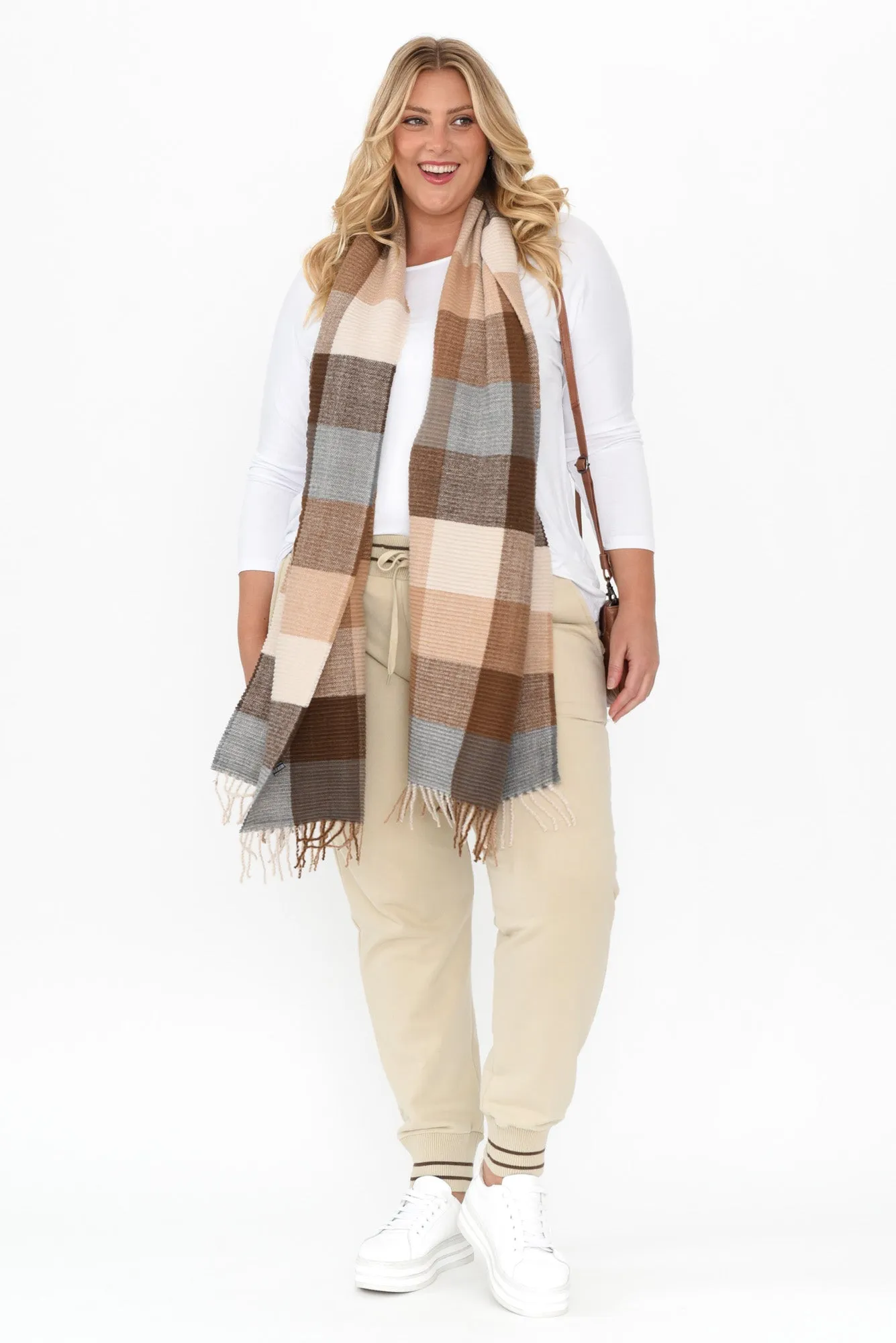 Claude Natural Cotton Blend Drawstring Pants
