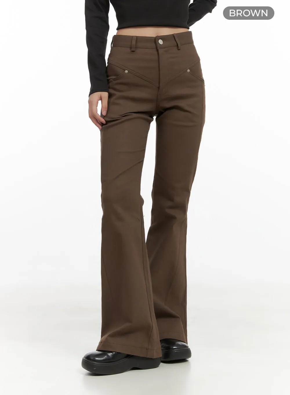 Cutline Bootcut Cotton Pants CS405