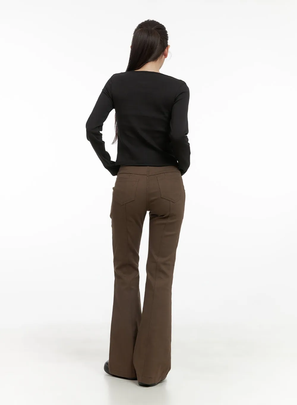 Cutline Bootcut Cotton Pants CS405
