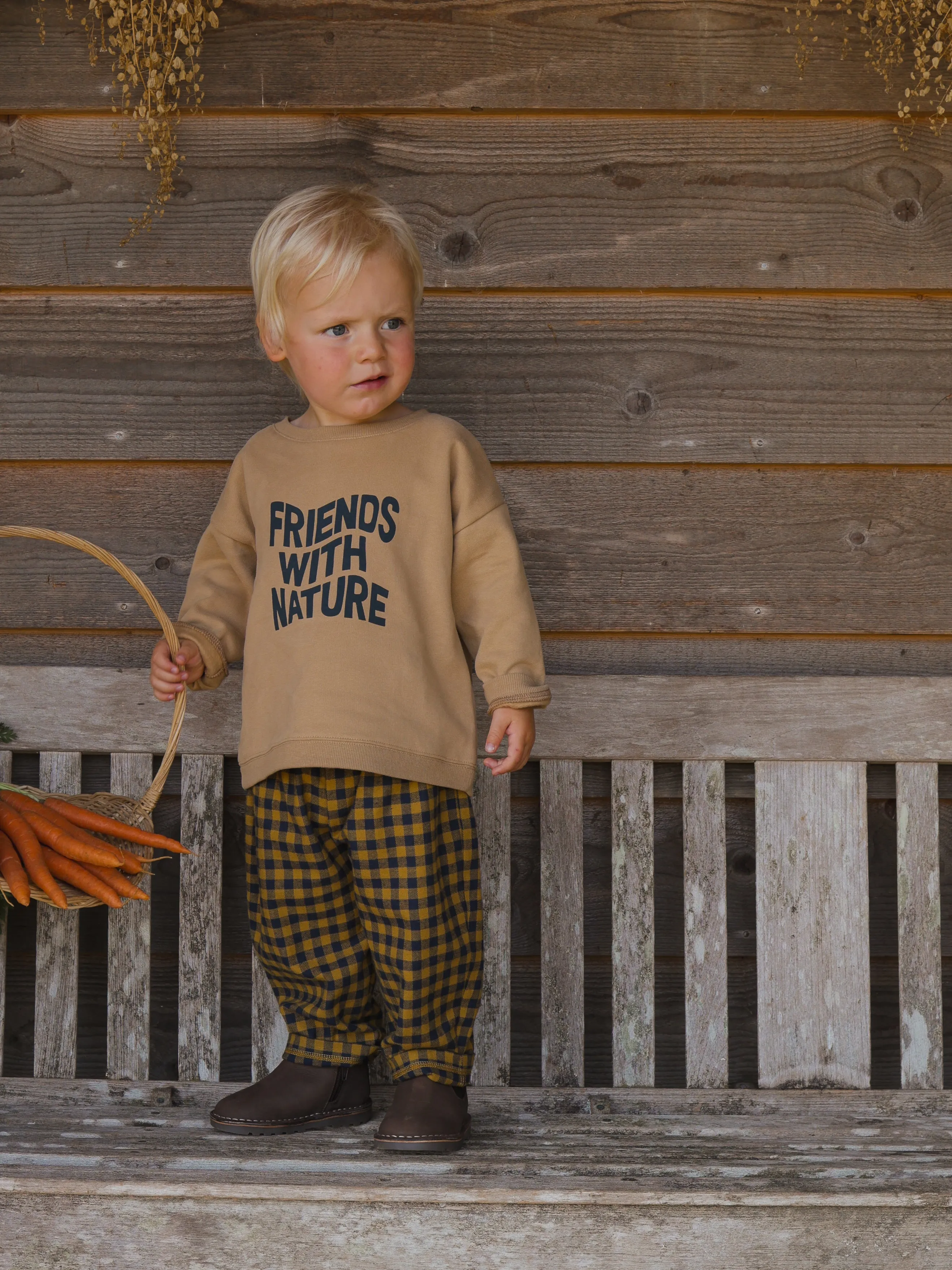 【LAST ONE】Blueberry Gingham Carrot Pants