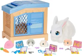 Little Live Pets Mama Surprise Bunny  Amazon Exclusive Interactive Hutch Playset with Mama Bunny, 3 Surprise Babies, 20  Sounds & Reactions, Accessories & Gift Boxes, Repeat Play, Ages 4 