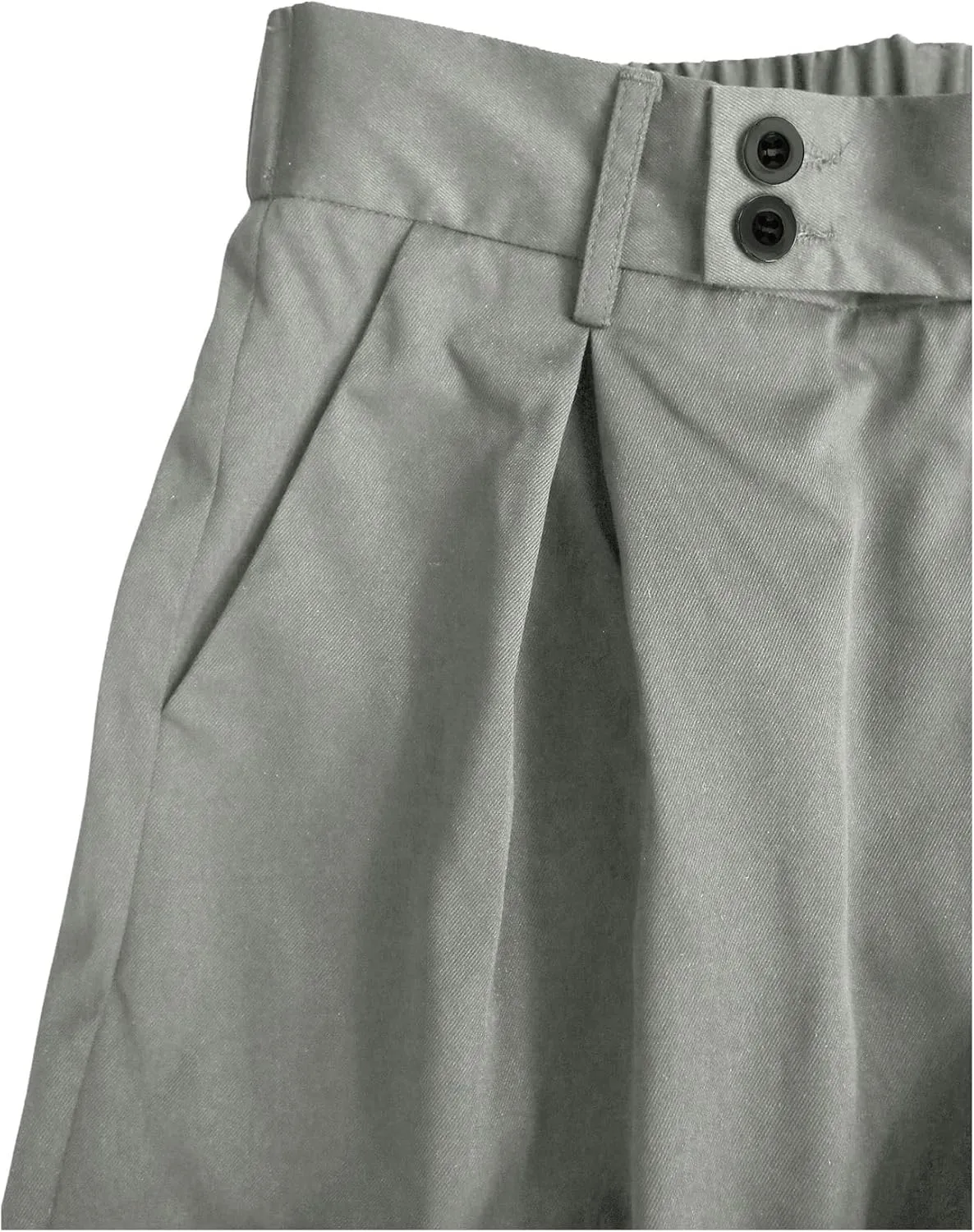 Milumia Men's Pleat Front Wide Leg Long Pants Button Loose Casual Pants