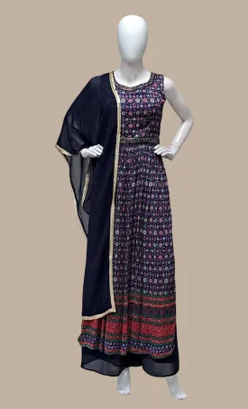 Navy Embroidered Nyra Set