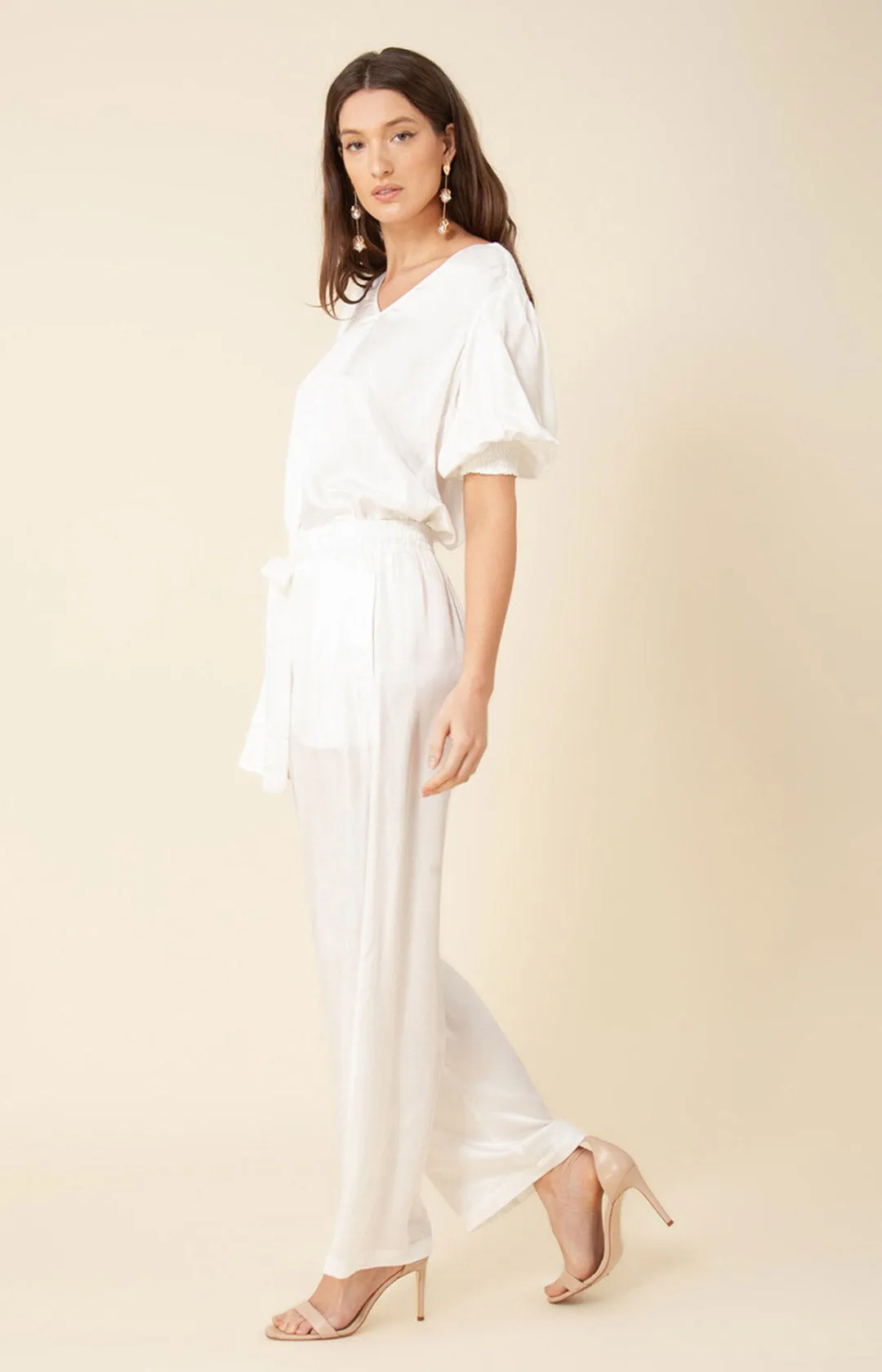 Nena Solid Charmeuse Pant