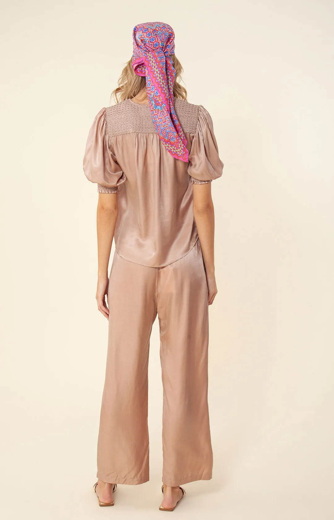 Nena Solid Charmeuse Pant