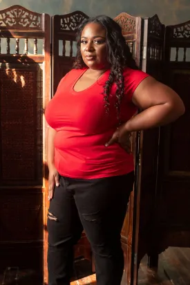 Plus Size  Distressed High Waisted Skinny Jeans