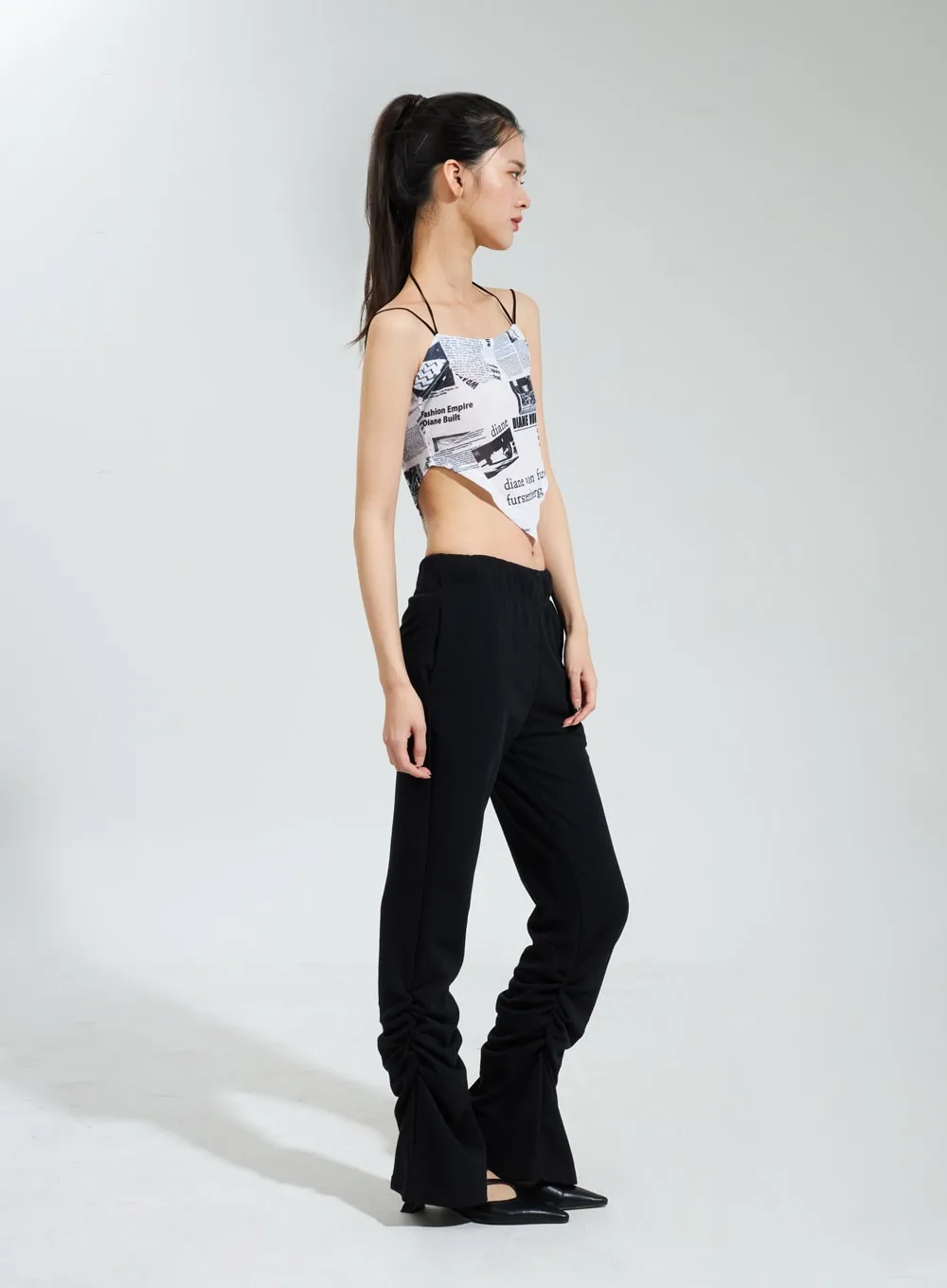 Ruched Bootcut Track Pants IY322