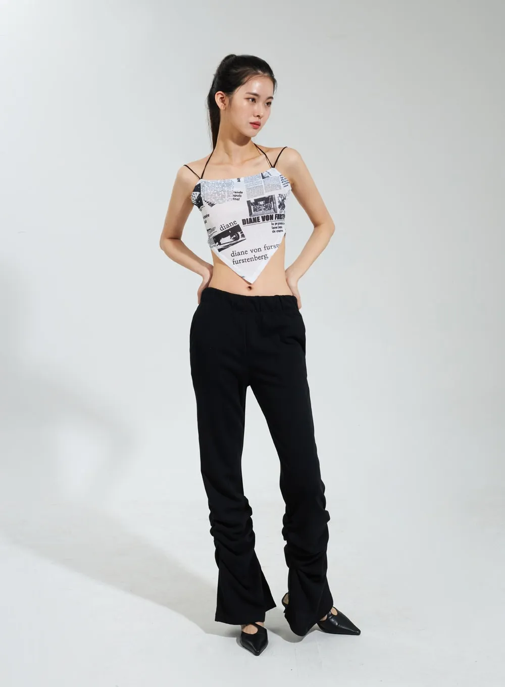 Ruched Bootcut Track Pants IY322