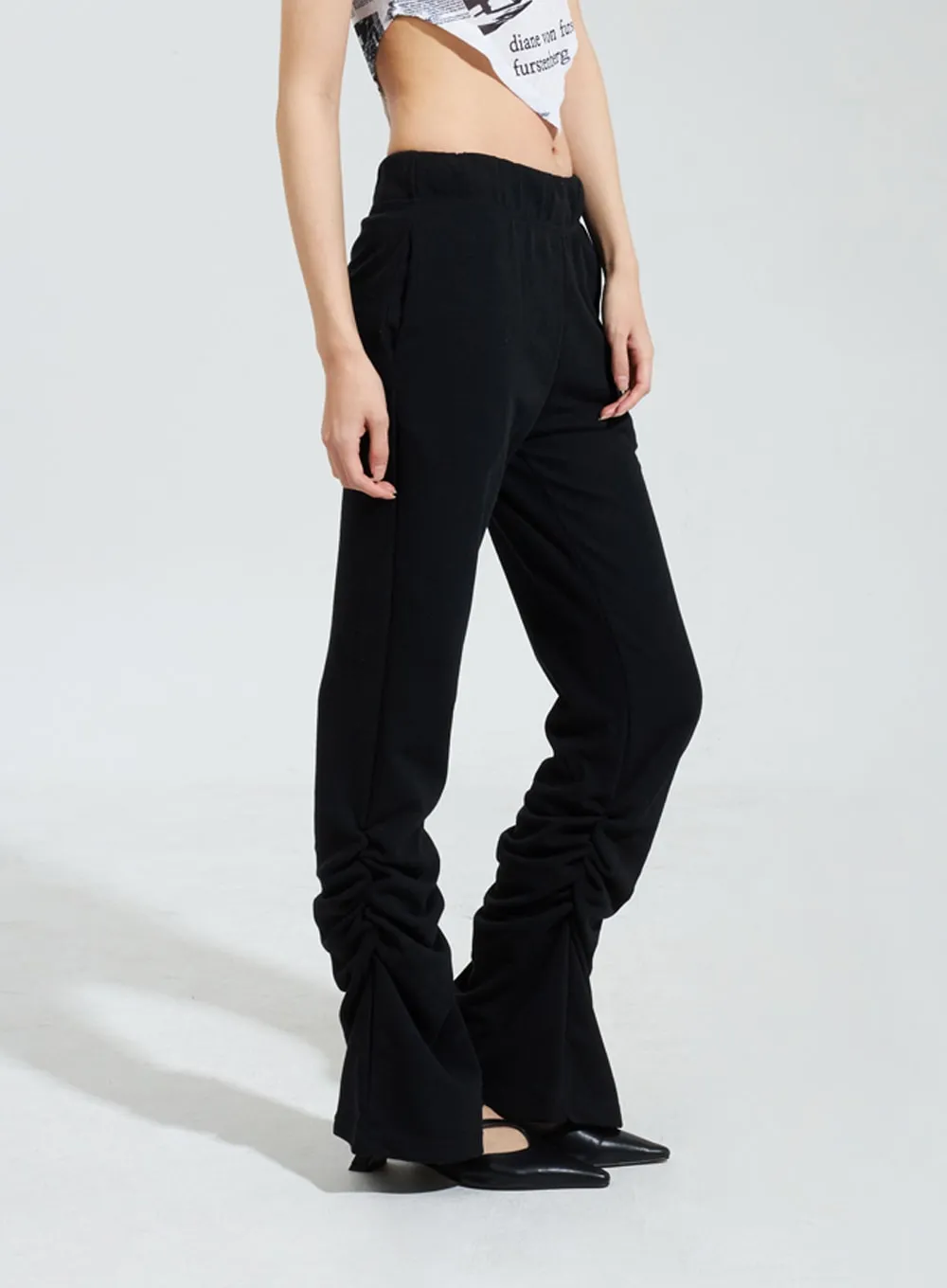 Ruched Bootcut Track Pants IY322