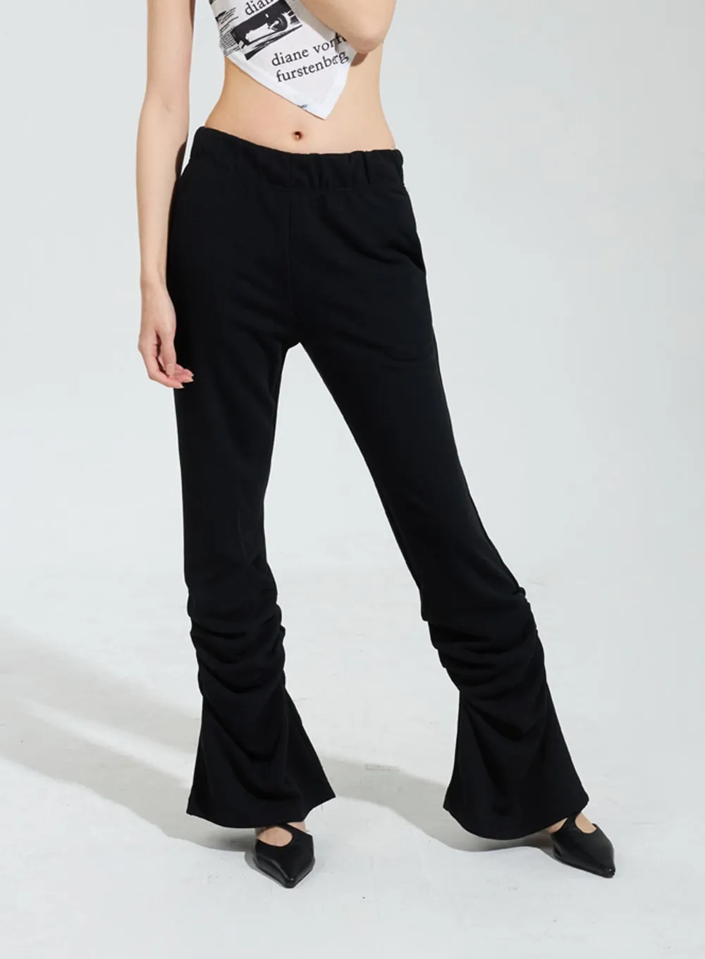Ruched Bootcut Track Pants IY322
