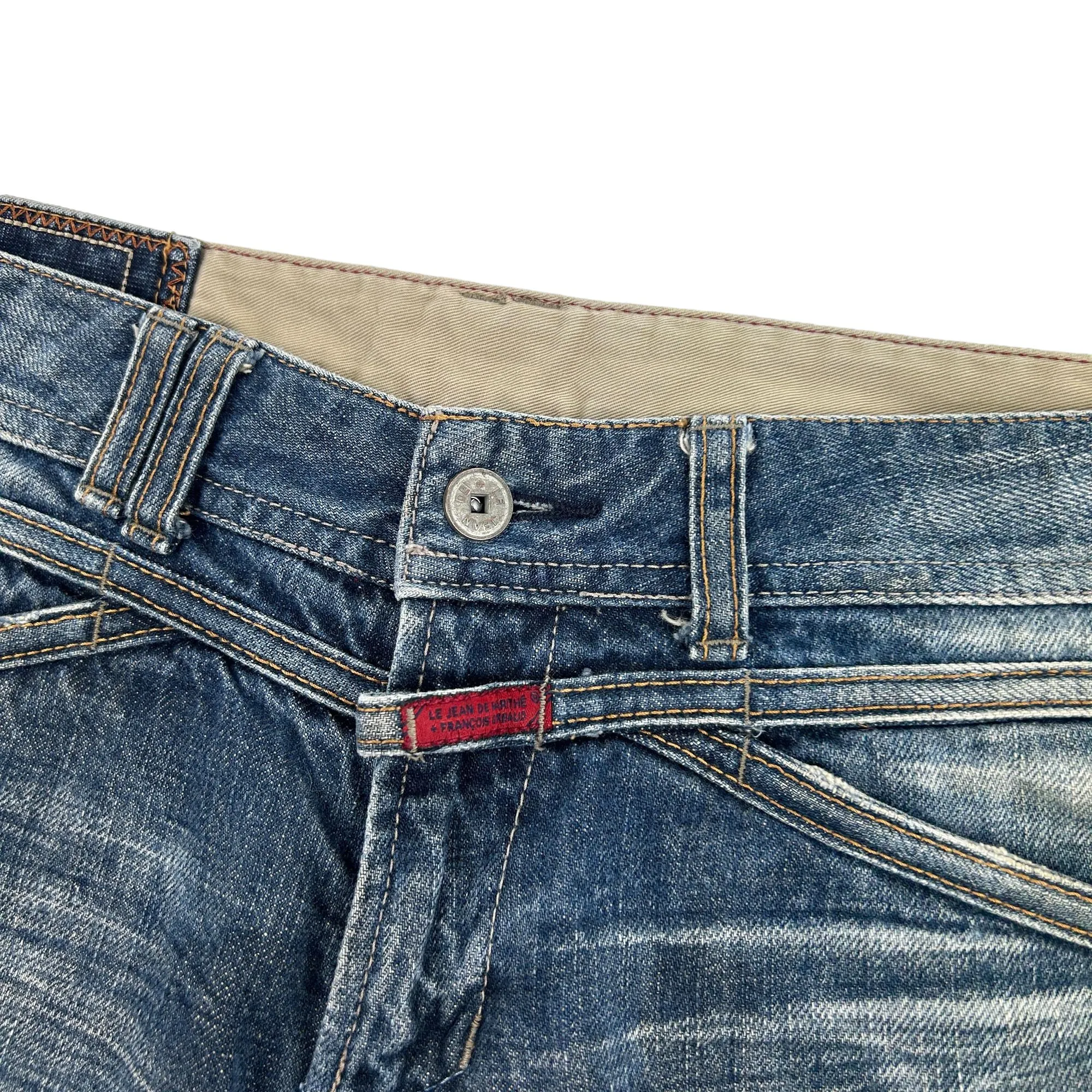 Vintage Marithe   Francois Girbaud Distressed Denim Jeans Size W31