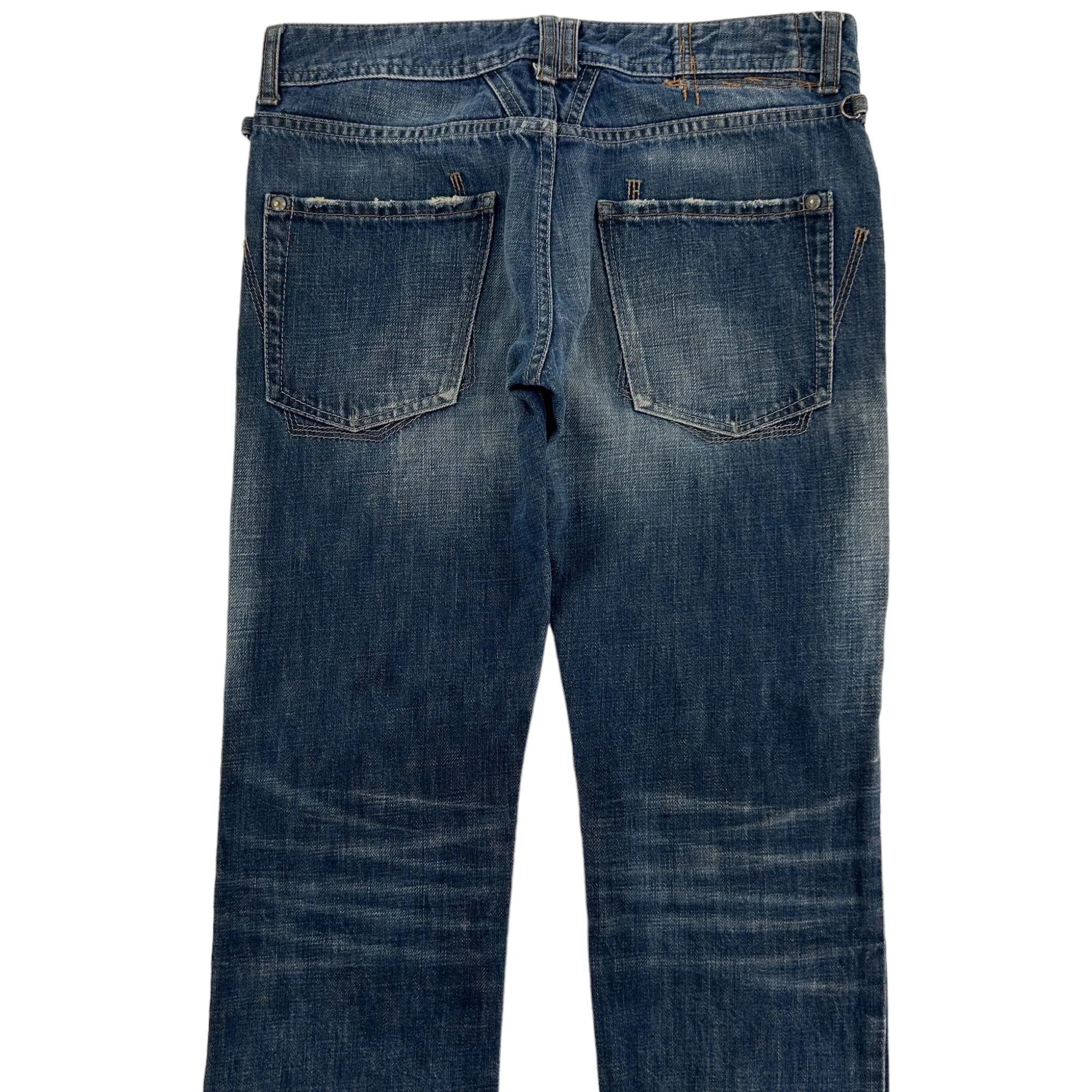 Vintage Marithe   Francois Girbaud Distressed Denim Jeans Size W31