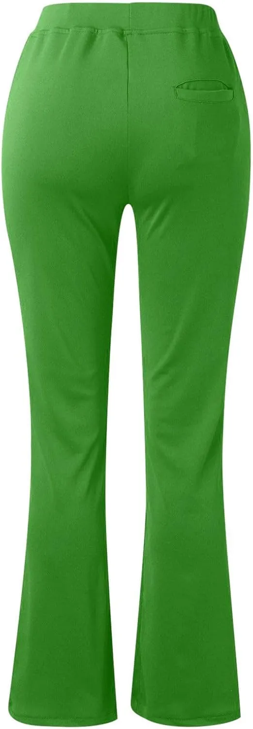 Womens Bootcut Dress Pants Business Casual Work Pants with Pockets Stretchy High Waist Trousers Pull On Office Slacks