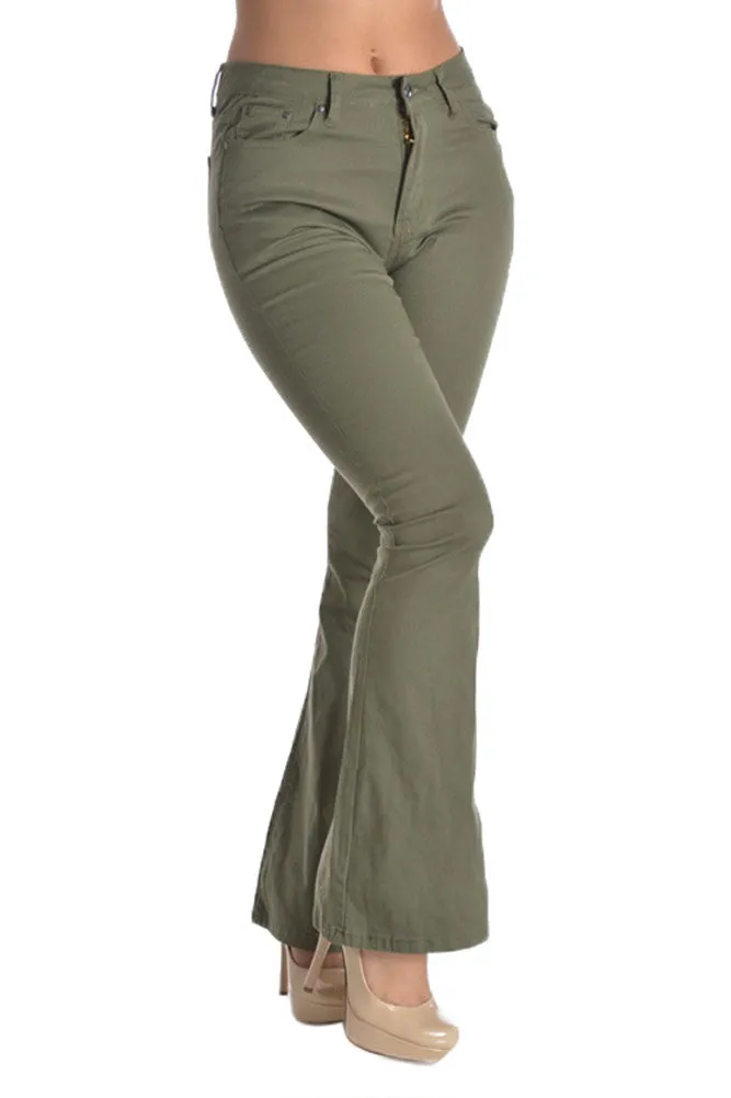 Women's Colored Bootcut Pants
