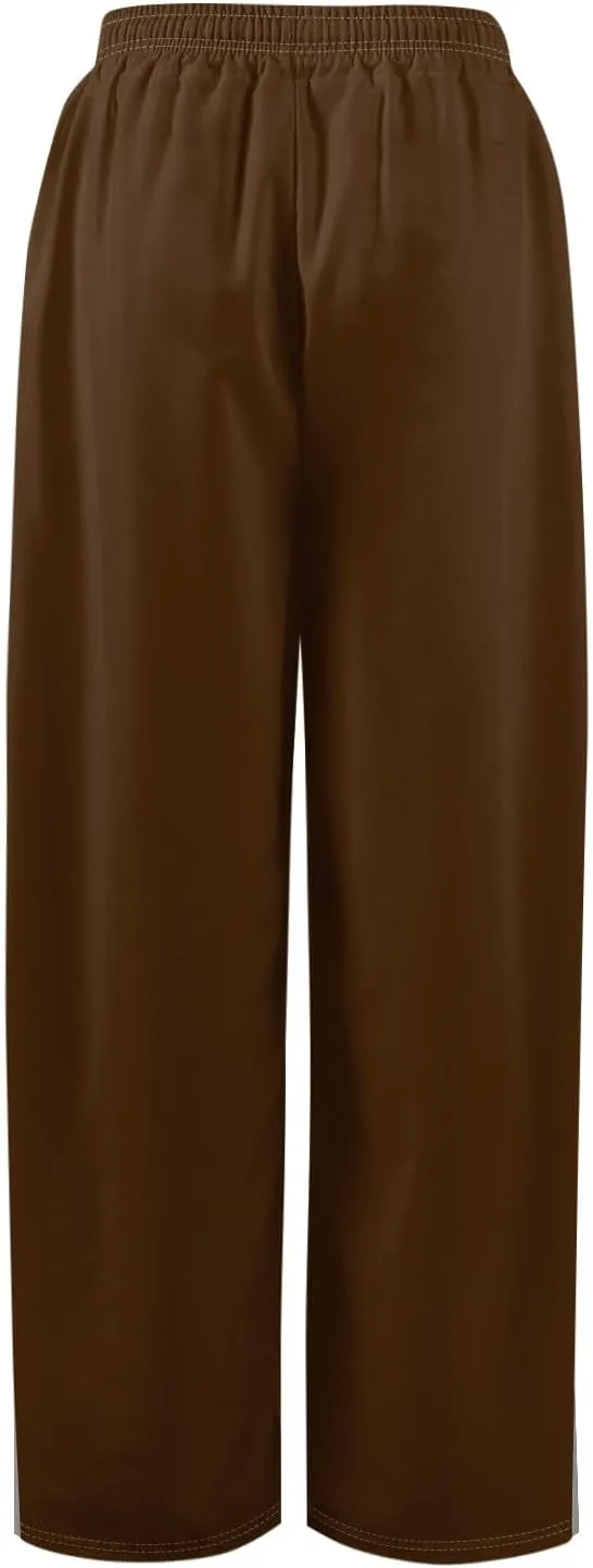Women's Palazzo Pants Dressy Casual Wide Leg Slacks Elastic Waist with Pockets Lounge Flowy Pants